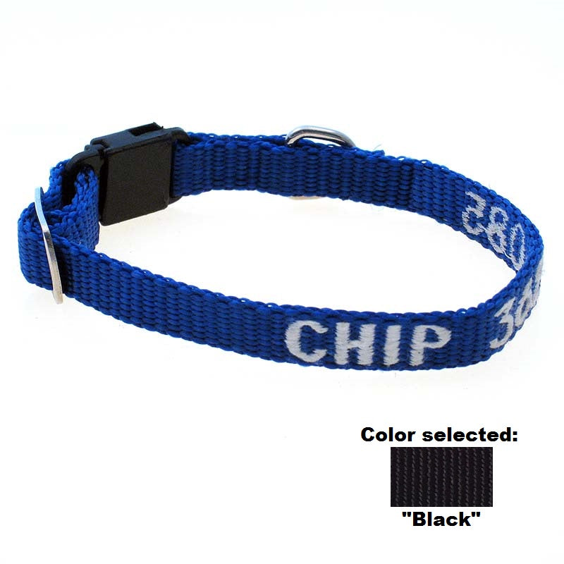 Adjustable Nylon Cat Collar - with Personalized Embroidery, - Lucky Pet